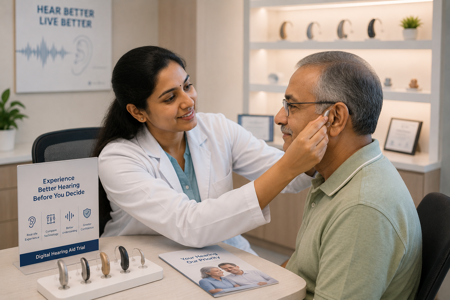 Digital hearing aid trial