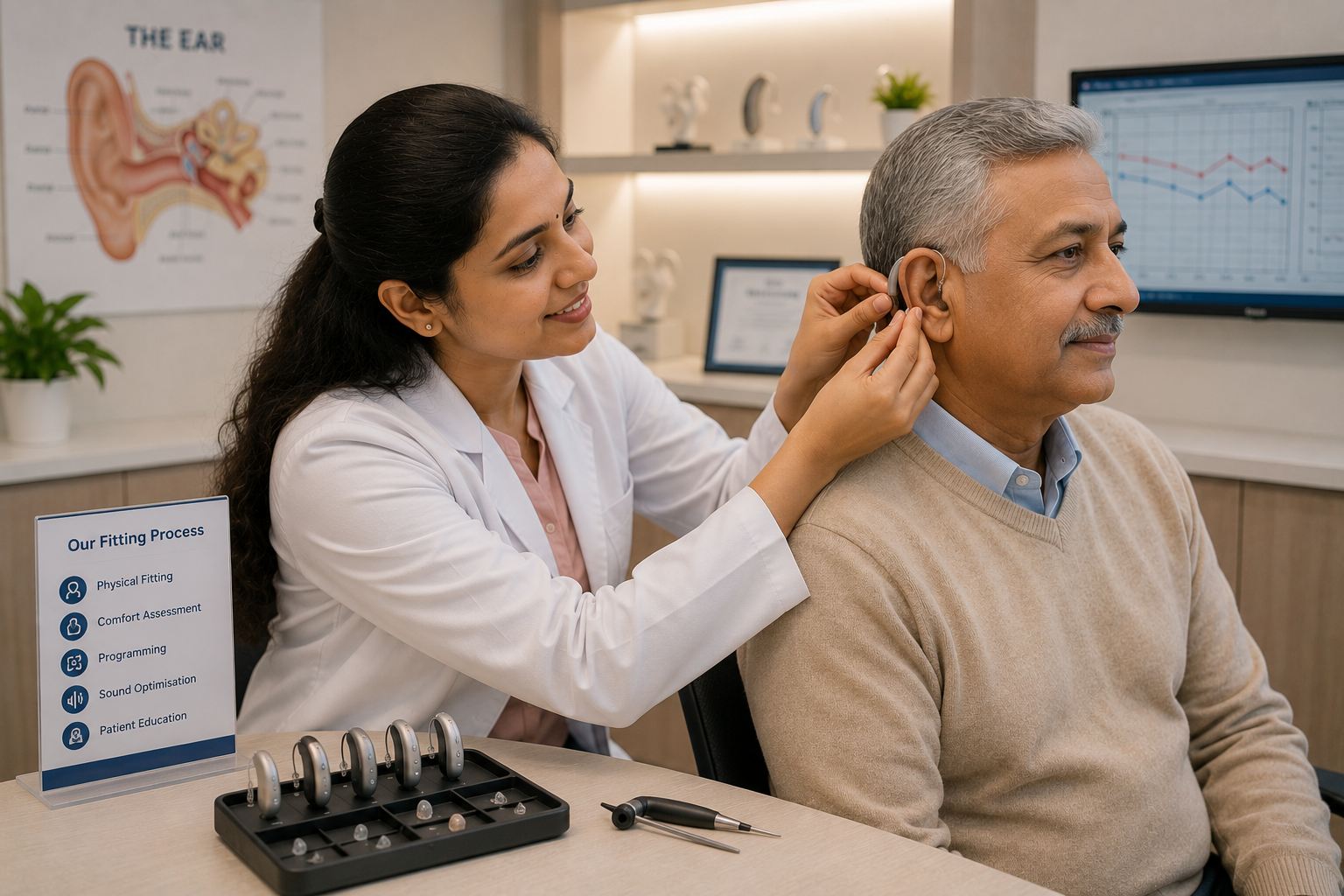 Professional hearing aid fitting
