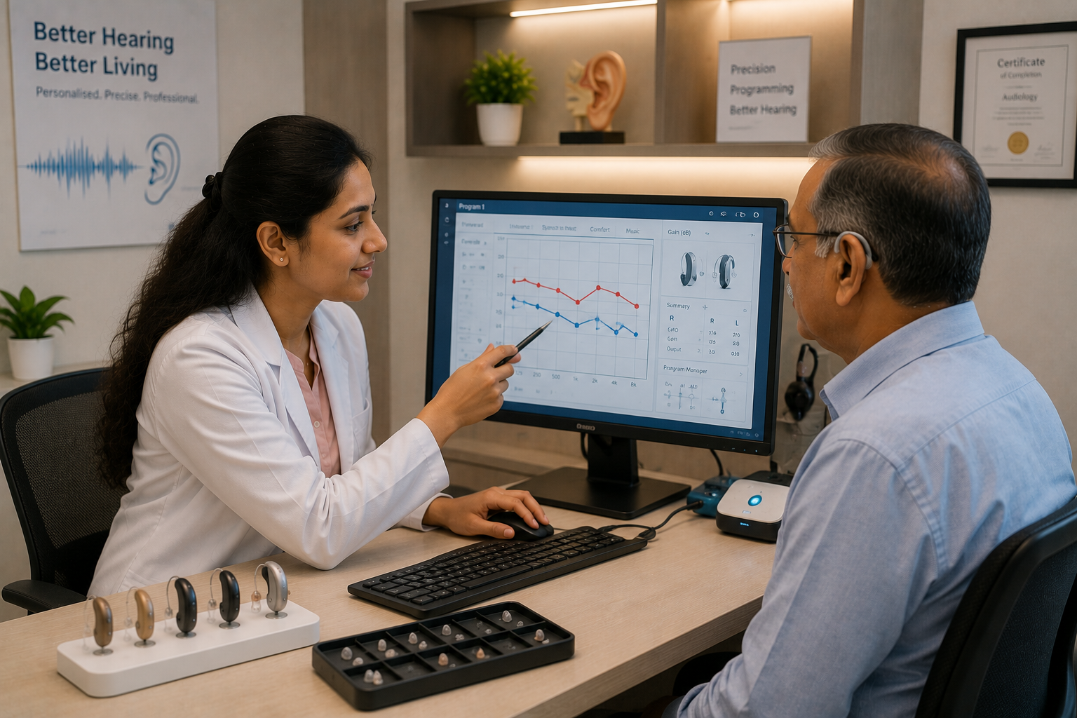 Digital hearing aid programming