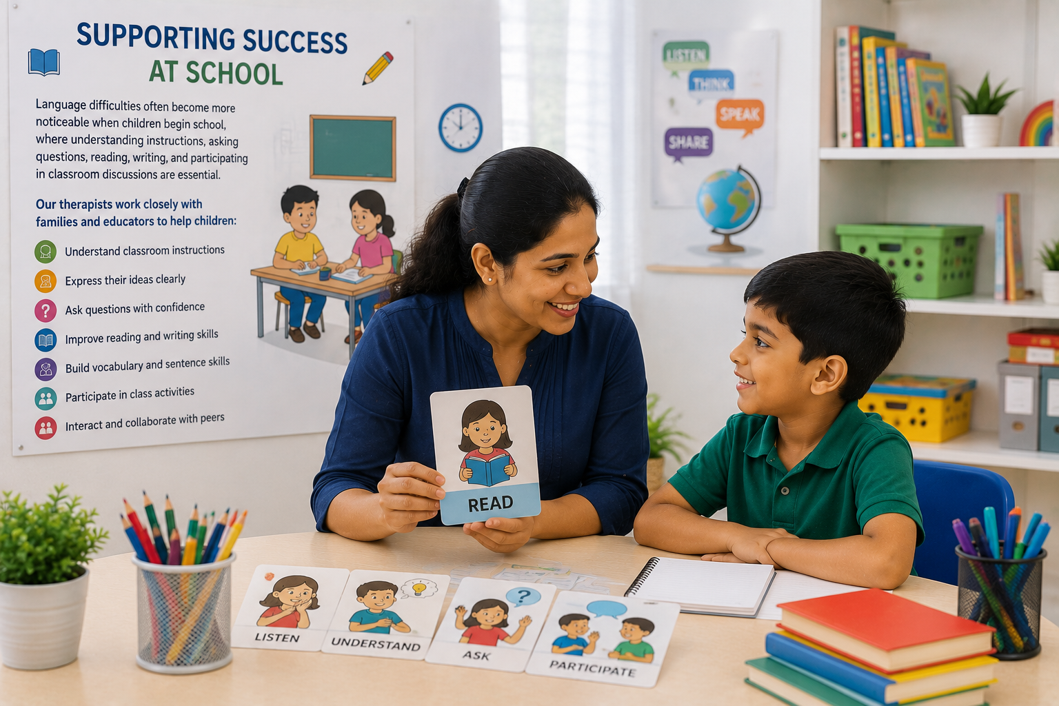 Children learning in classroom